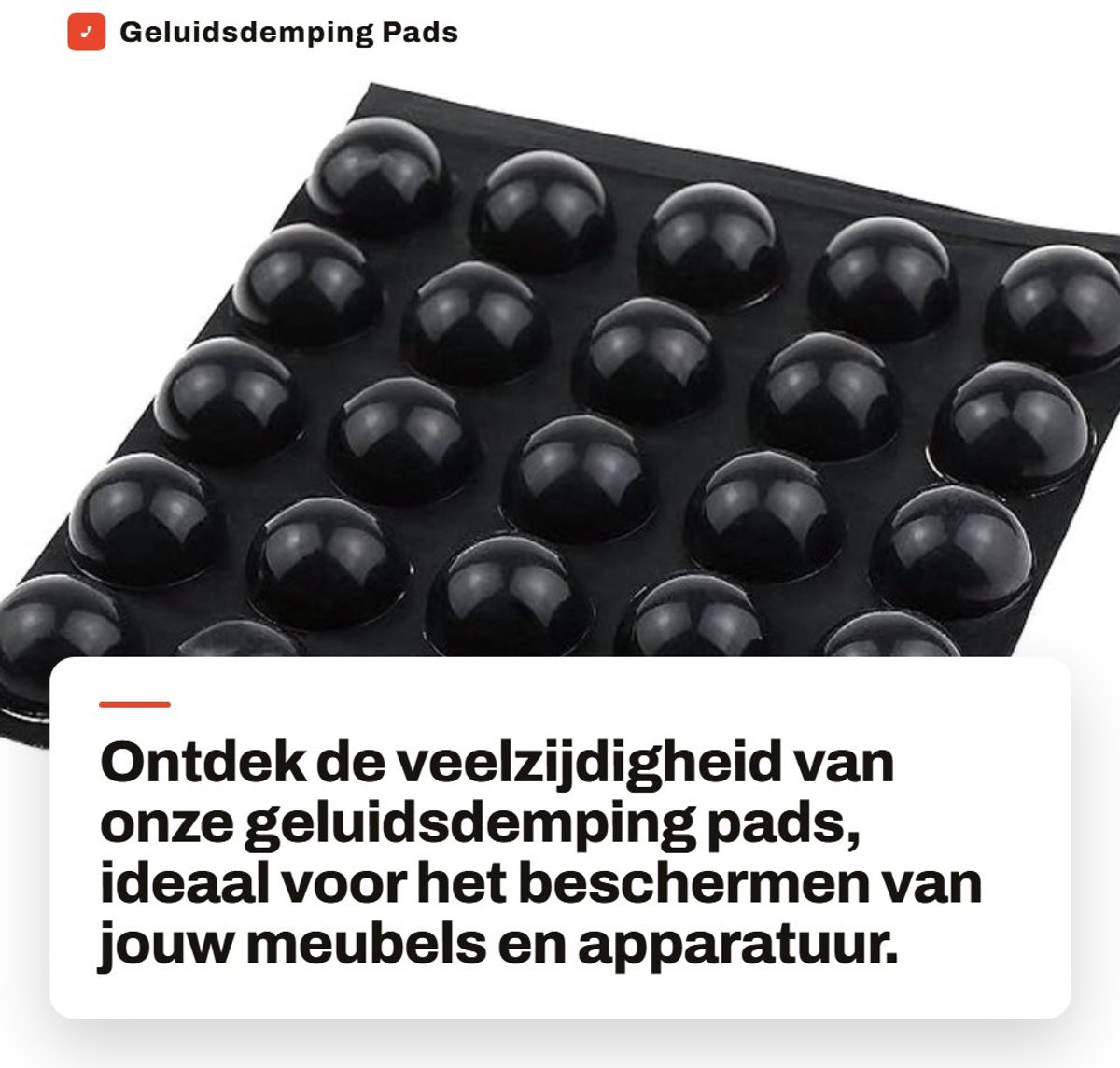 Dailygoods - Geluidsdemping Pads - Zelfklevend en Antislip - Zwart - Anti-botsing en Anti-vibratie - 25 stuks - Geschikt voor meubels en apparatuur