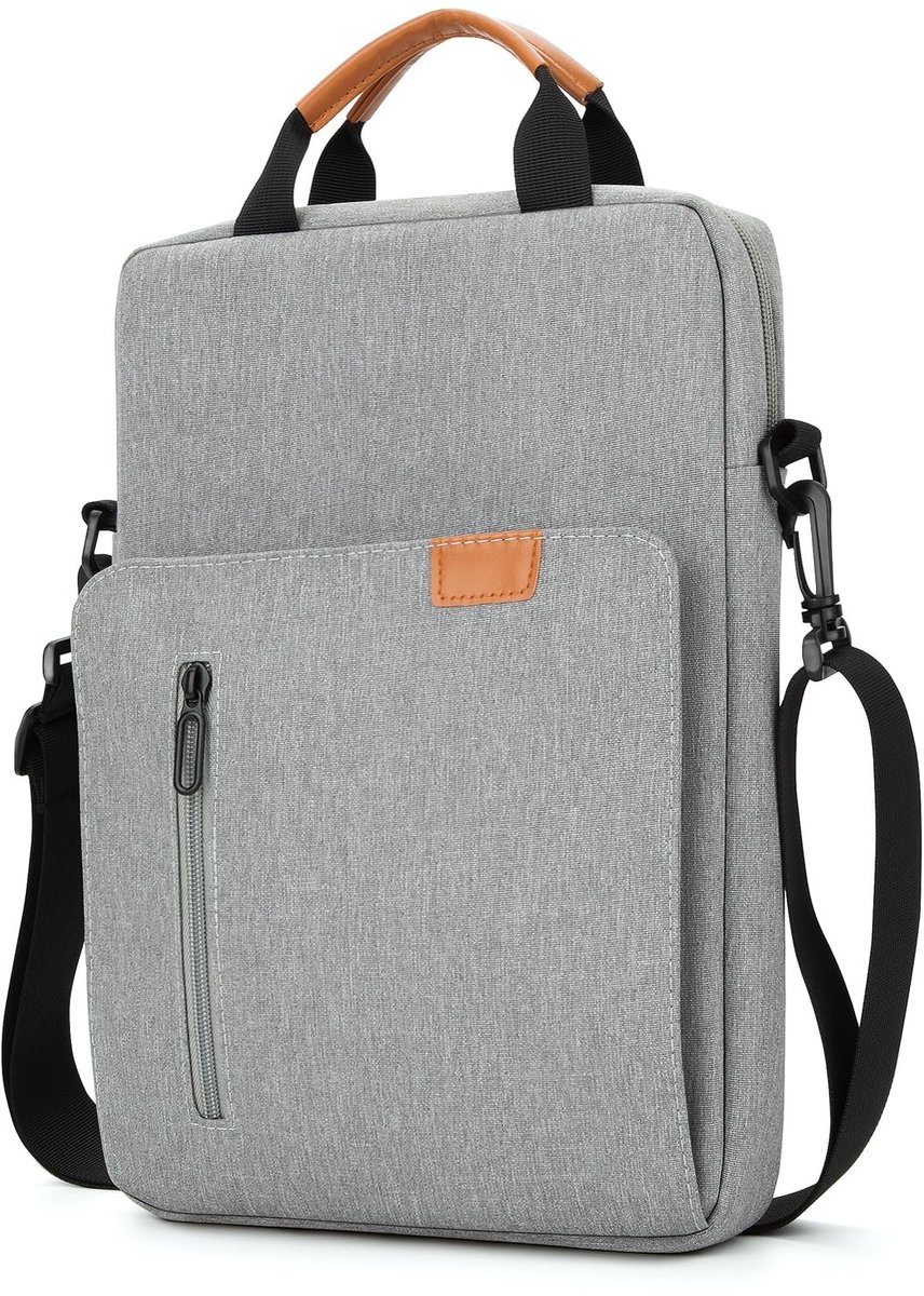 Dailygoods - Laptop Sleeve Case 14 Inch Laptophoes met Schouderriem voor 14” MacBook Pro M4/M3/M2/M1 2024-2021 Chromebook Notebook, Waterdichte Polyester Computer Tas, Grijs