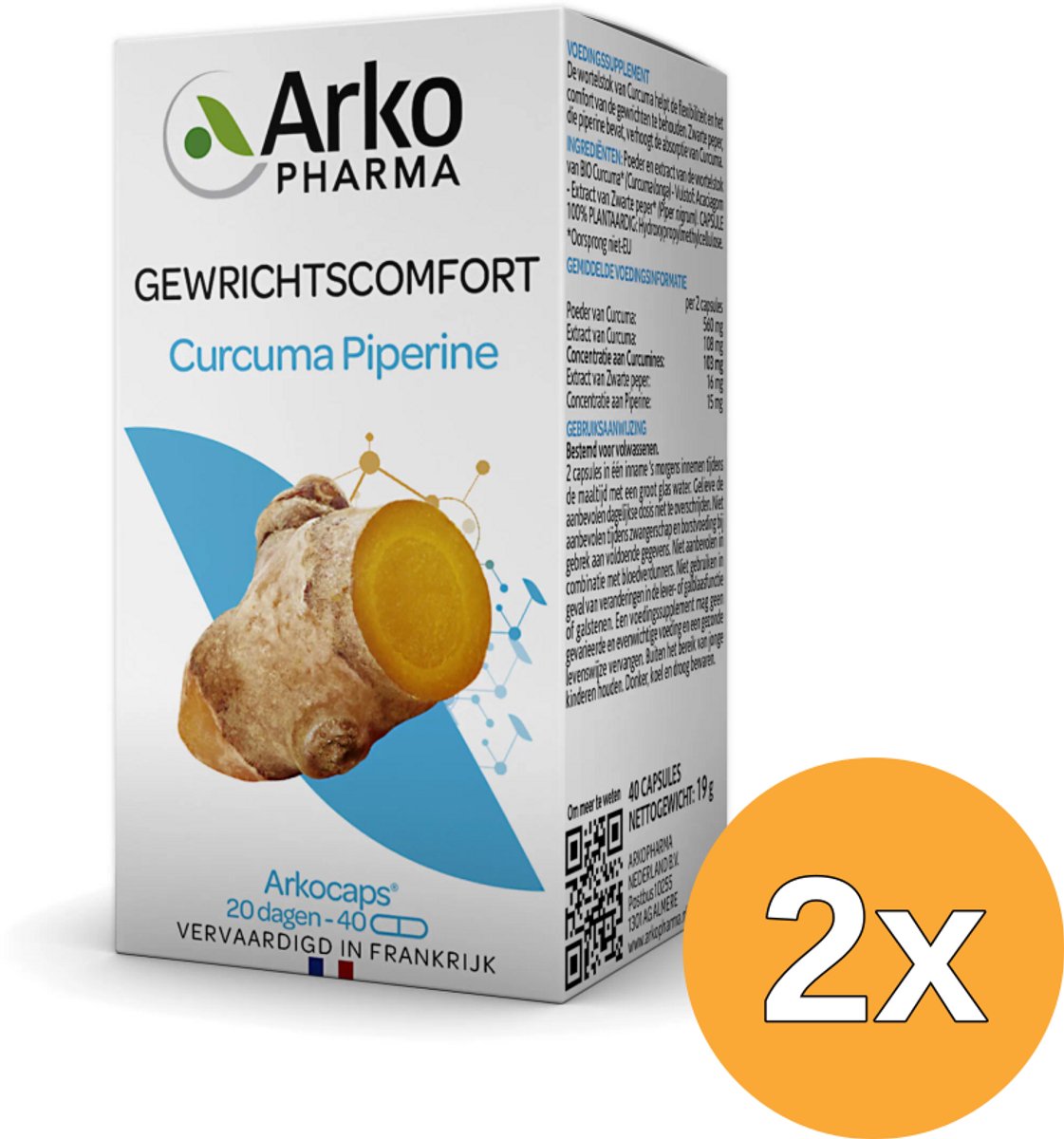 2x Arkocaps Curcuma (40 capsules)