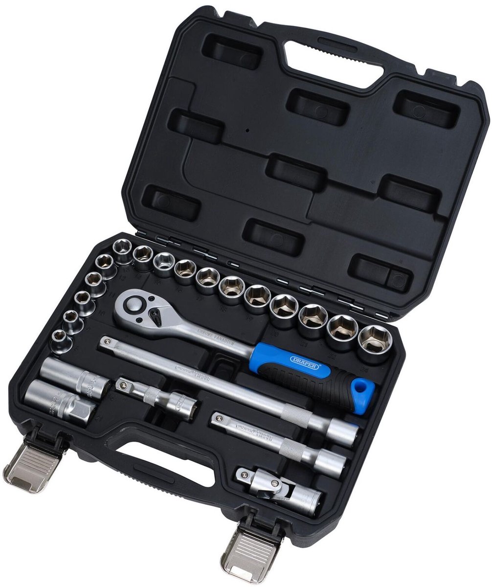 Draper HI-TORQ® 1/2" doppenset met ratel en verlengstukken, 23-delig