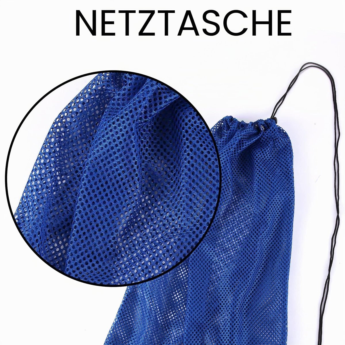 Set van 2 netzakken voor snorkeluitrusting, extra groot, 45,7 x 68,6 cm