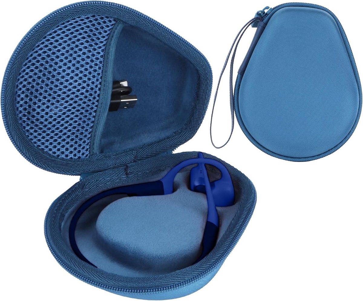 Duurzame Hard Case voor OpenRun, OpenSwim en OpenMove Hoofdtelefoons in Donkerblauw - Bescherming, Opberging en Stijl