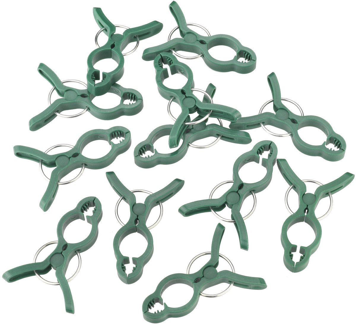 Plantenclips - Praktische set van 10 stuks - Voor eenvoudige plantenbevestiging - Ideaal voor rankplanten - Weerbestendig en robuust - Groen/Plantenklemmen/Tomatenhouder / FLOR78810