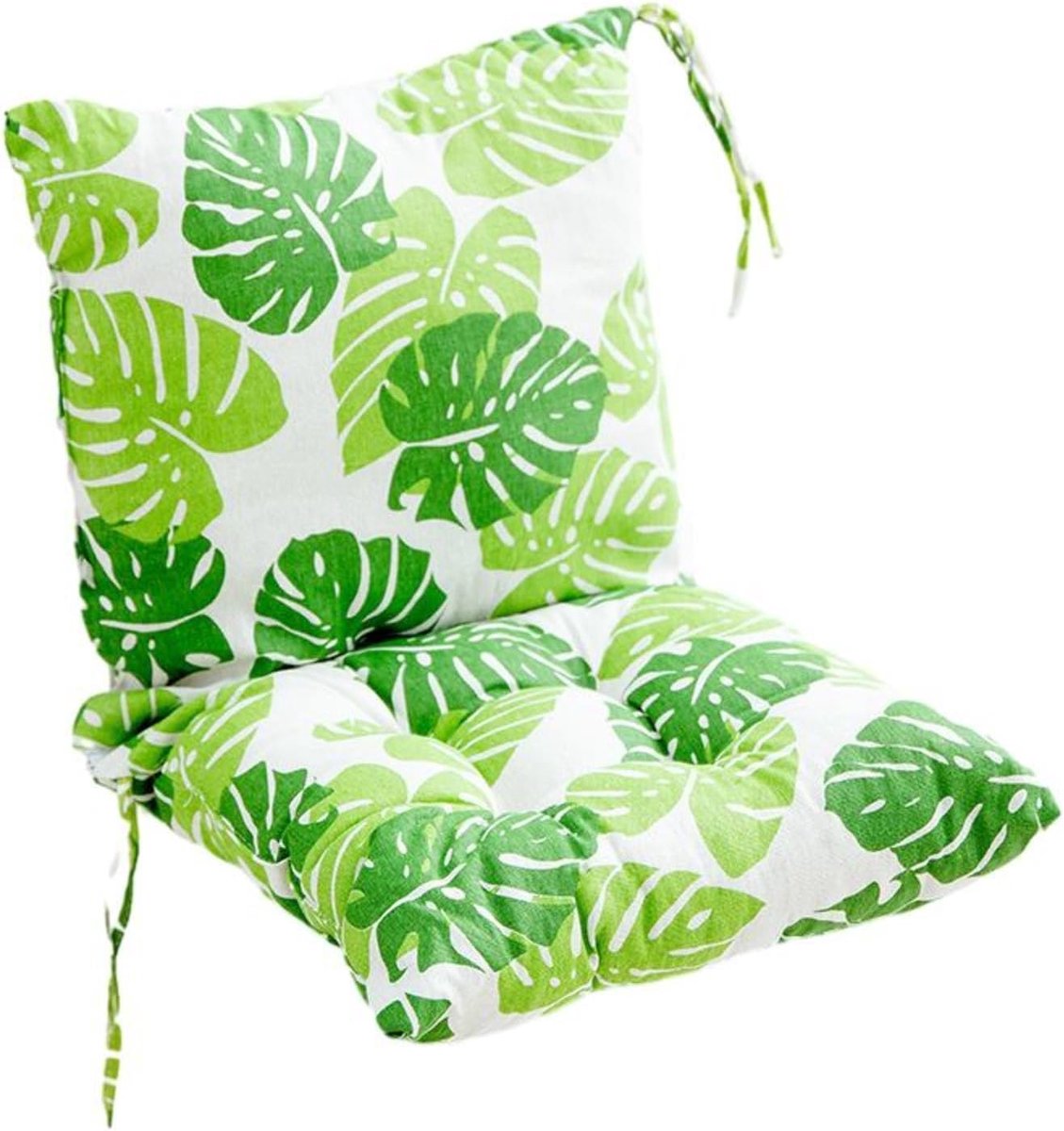 (40 x 80 cm - Lot de 2 coussins de chaise avec dossier - Coussin de dossier avec liens - Pour chaise de jardin et bancs, dans la maison et le jardin
