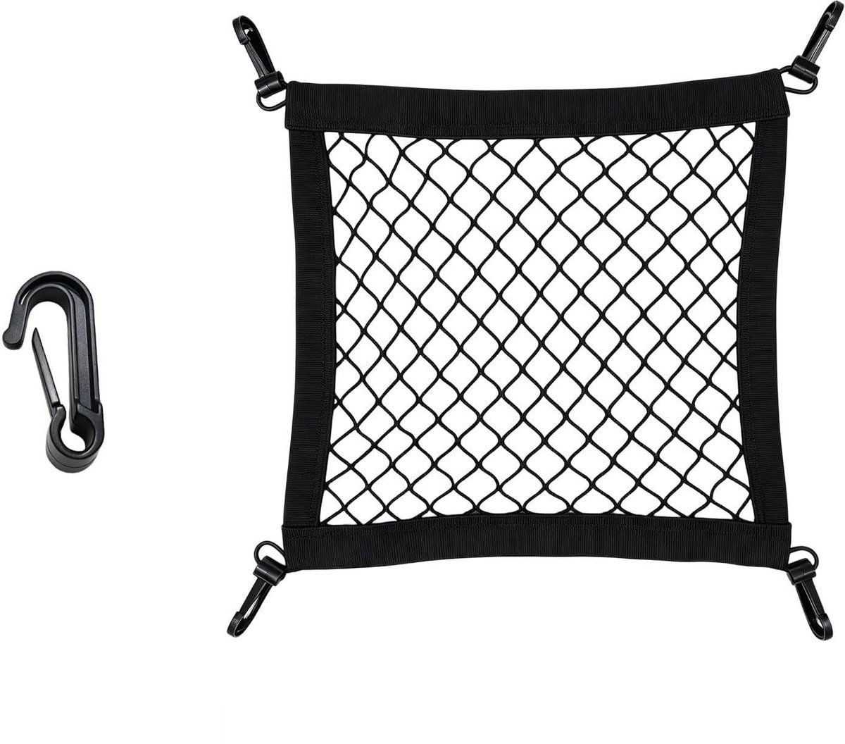 Bagagenet voor e-scooter en e-bike, 28 x 30 cm | Veilige grip voor helm en accessoires, flexibel, ruimtebesparend, veelzijdig inzetbaar