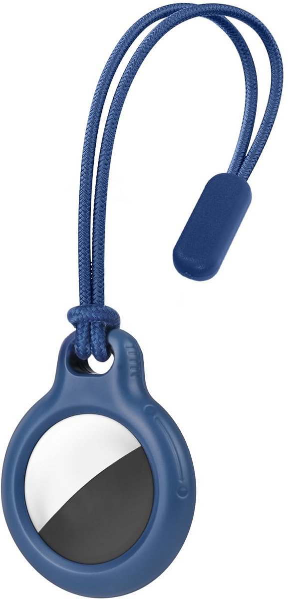 Beschermhoes compatibel met AirTag, 1 stuk plastic sleutelhanger hoesje compatibel met Airtag, duurzame beschermende houder hoes mettouw voor anti-verlies sleutelring, huisdierhalsband locator