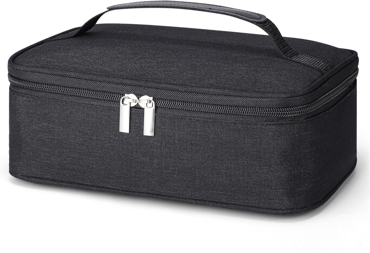 4L Geïsoleerde Lunchtas voor Mannen Vrouwen, Kleine Draagbare Koeltas Herbruikbare Lunchtassen voor Lunchboxen Kinderen School Kantoor Picknick, Zwart