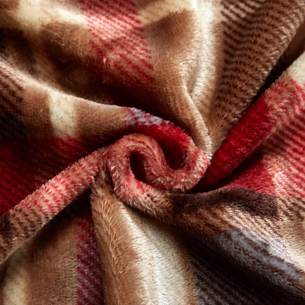 Plaids voor Bank Bed Stoel Zachte Kleurrijke Oversized, Decoratieve Ultra-Pluche Deken (130x150cm, Rood Geruit)