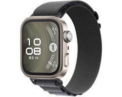Strap-it Alpine bandje Nylon geschikt voor Huawei Watch Fit 5 Pro / 5 / 4 Pro / 4 / 3 - Donkergrijs