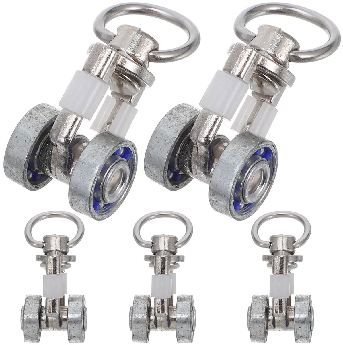 5 stuks gordijnrollen met geruisloze metalen kogellagerwielen voor gordijnrails, duurzame gordijnaccessoires voor soepele gordijnbeweging, willekeurige kleur, willekeurige kleur