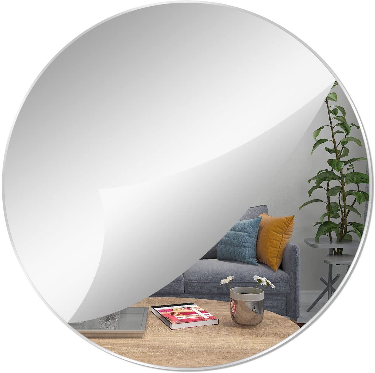 Spiegelplaat Zelfklevende Spiegel Muursticker Decals voor Thuis Woonkamer Slaapkamer Decor (20 * 20CM)