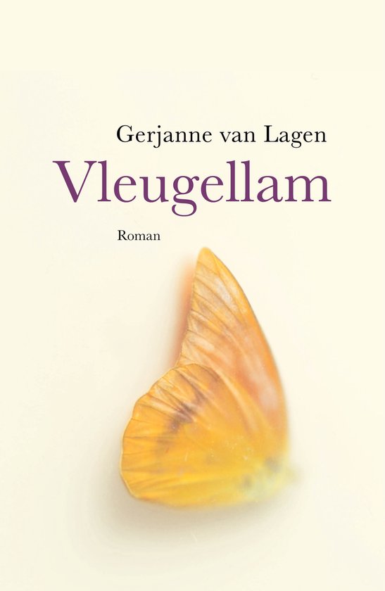 Boek 'Vleugellam' met op de voorkant een close-up van een oranje vlindervleugel.