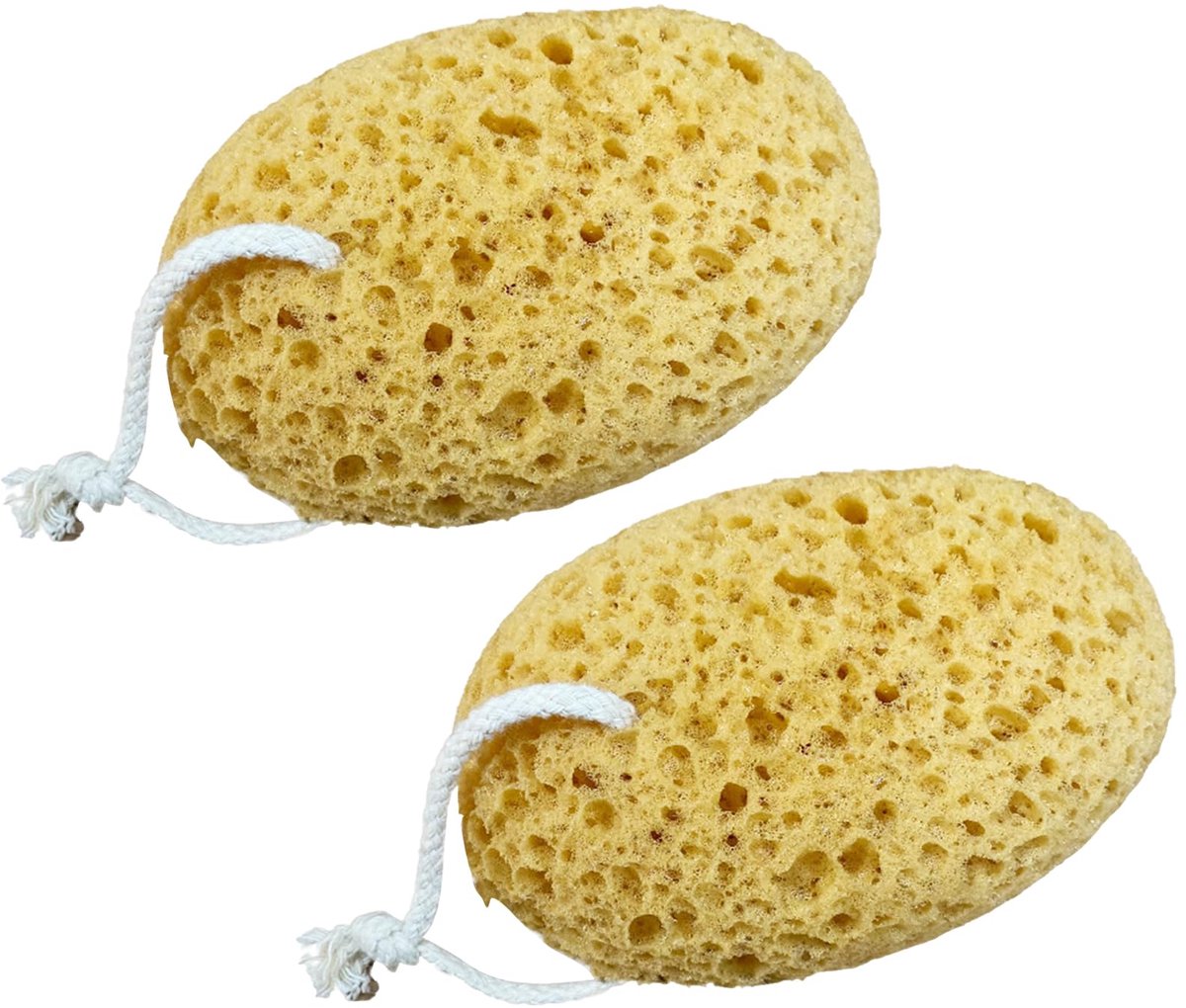 2 stuks badsponzen, ultrazacht met dicht schuim, douchesponzen voor vrouwen en mannen, natuurlijke spons om te douchen, keukendouchespons, loofah, lichaamsspons, badspons, natuurspons