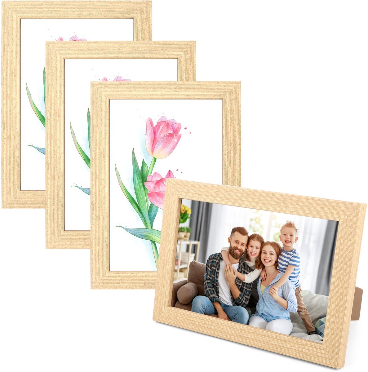 Fotolijsten 10 x 15 cm, houten fotolijst, echt houten fotolijsten, fotolijsten, kleine fotolijsten, voor wandbekleding of tafeldecoratie