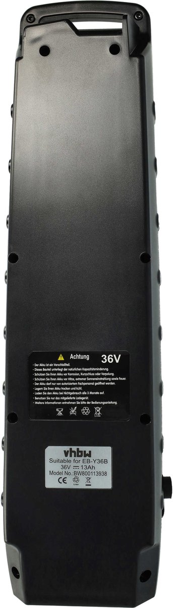 vhbw-accu compatibel met Haibike Sduro FullNine SL, FullNine RX, FullSeven (LT) 4.0, FullSeven (LT) 10.0 e-bike (13 Ah, 36 V, Li-Ion) - Zwart