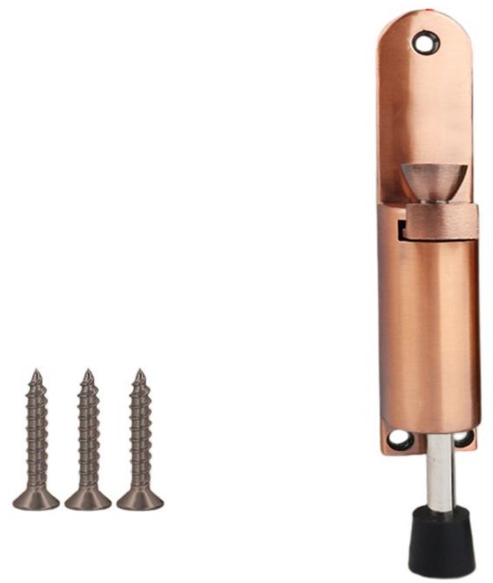 Deurstopper - 15 cm - Deurgrendel - Voetgrendel - Vloergrendel - Veervloergrendel - Positionerende deurstopper - Deurvoethouder - Antislip en duurzaam - Deurvoethouder - Gebruikt om de deur te beveiligen en open te houden - Verticale stop