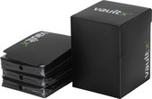 Vault X Deck Box voor Trading Cards en 150 Zwarte Kaarthoezen - Kaartenhouder en Opbergdoo - Zwart