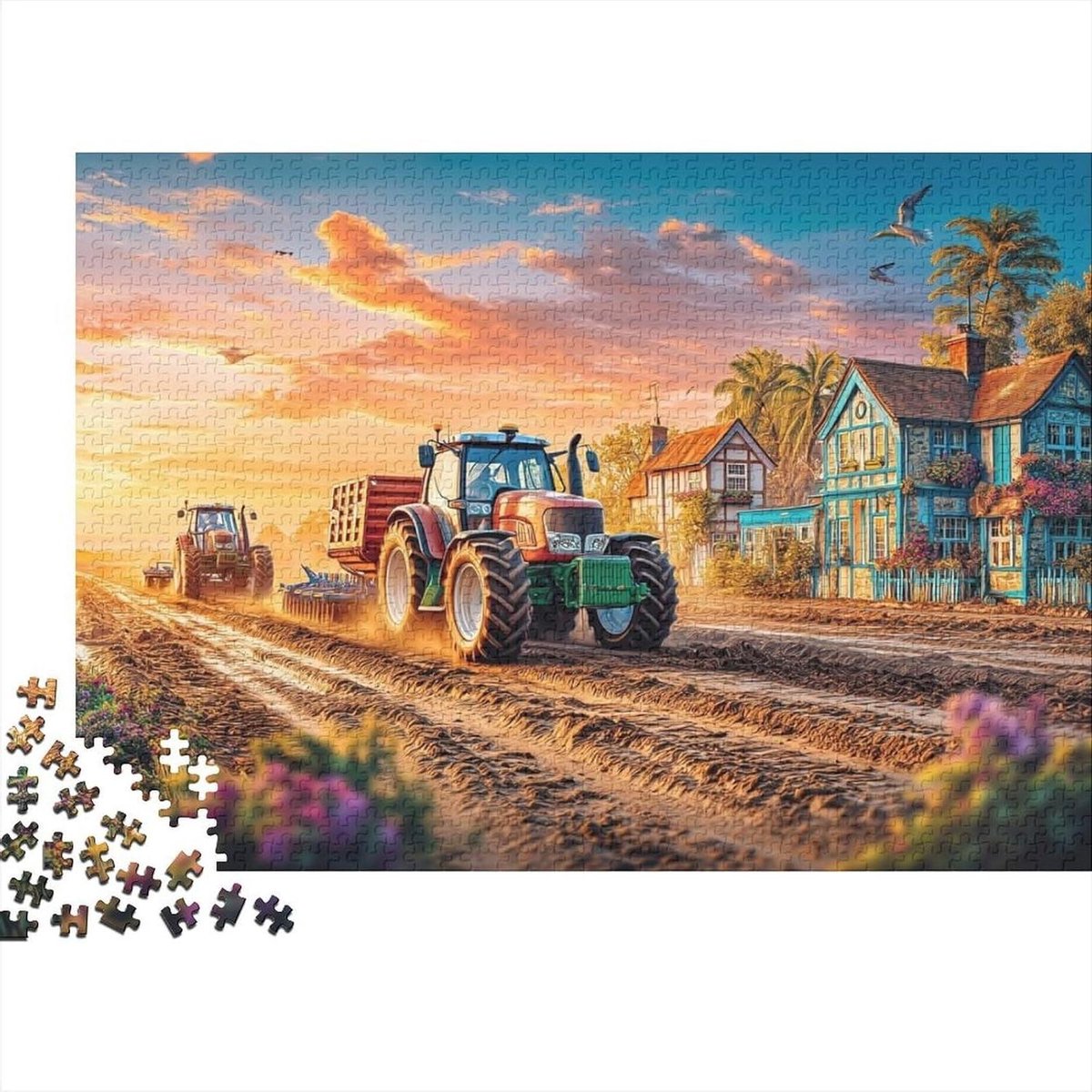 Puzzel 1000 stukjes - Volwassen puzzel Familiepuzzel - Ontspanning thuis - Gerecycled karton - 52x38 cm - Kleurrijk