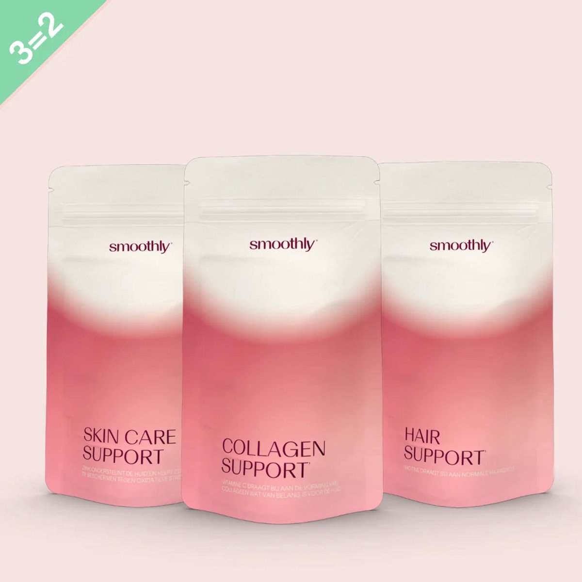 Smoothly Radiant Beauty Trio | Collagen Support + Skin Care Support + Hair Support