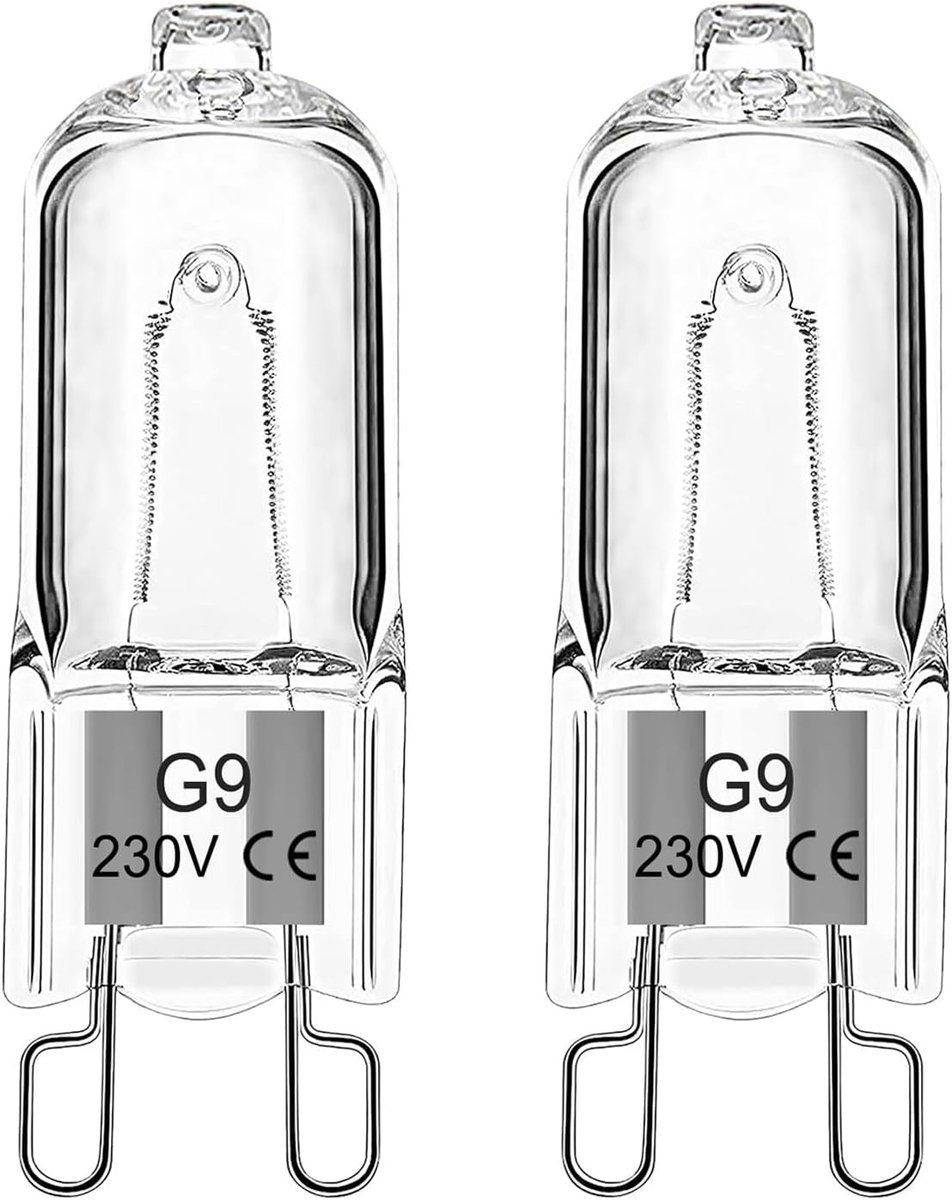 Ovenlamp G9 25W 300 Graden Halogeenlampen G9 Ovenlicht voor Whirlpool, Neff, Electrolux, Smeg, Bosch en Magnetron, Warmwit 2700K, 2 Stuks