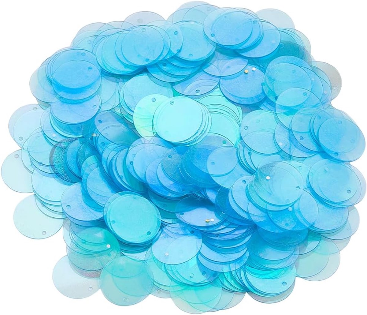 Pailletten doorzichtig plastic PVC iriserende applicatie glitter pailletten met losse gaten voor naaien ambachten doe-het-zelf borduurwerk decoratie