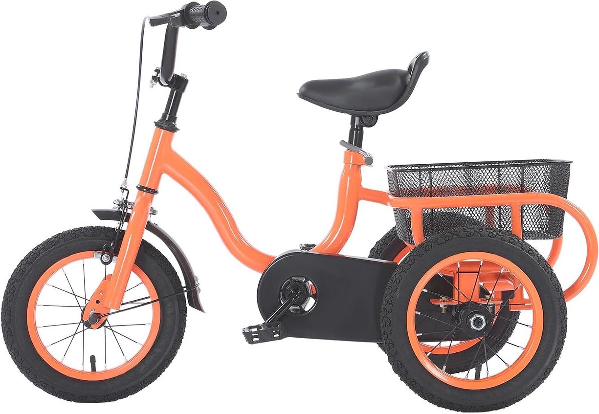 Kinderdriewieler Loopfiets Kinderen Buiten Spelen Met Opberg d 12 inch Oranje