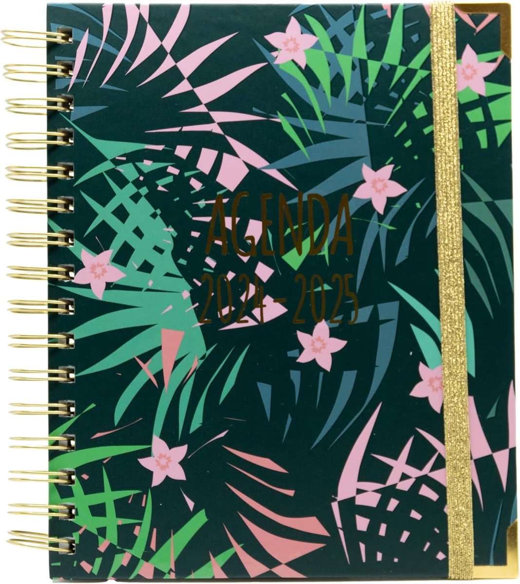 SnelShoppen - Schoolagenda Wild 2024-2025, Jaarplanner met Premium Kaft, 2 Dagen per Pagina, 17.5 x 21.5 cm, Ideaal voor School en Persoonlijke Planni