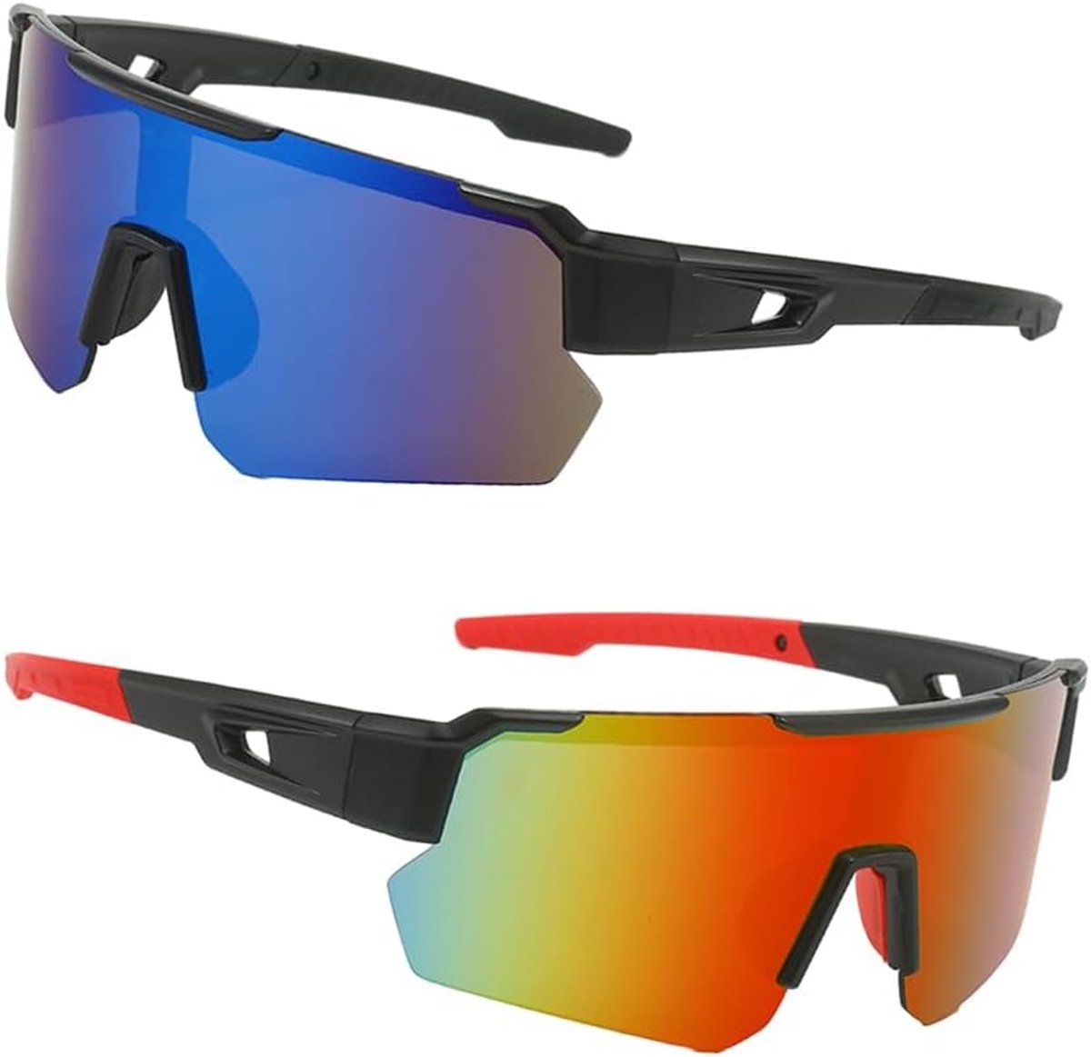 Snelle bril, UV400 zonnebril, fietsbril, sportzonnebril heren dames, gepolariseerde fietsbril, anti-uv-bescherming, loopbril voor outdoorsport, fietsen, rijden, hardlopen, golf, vissen