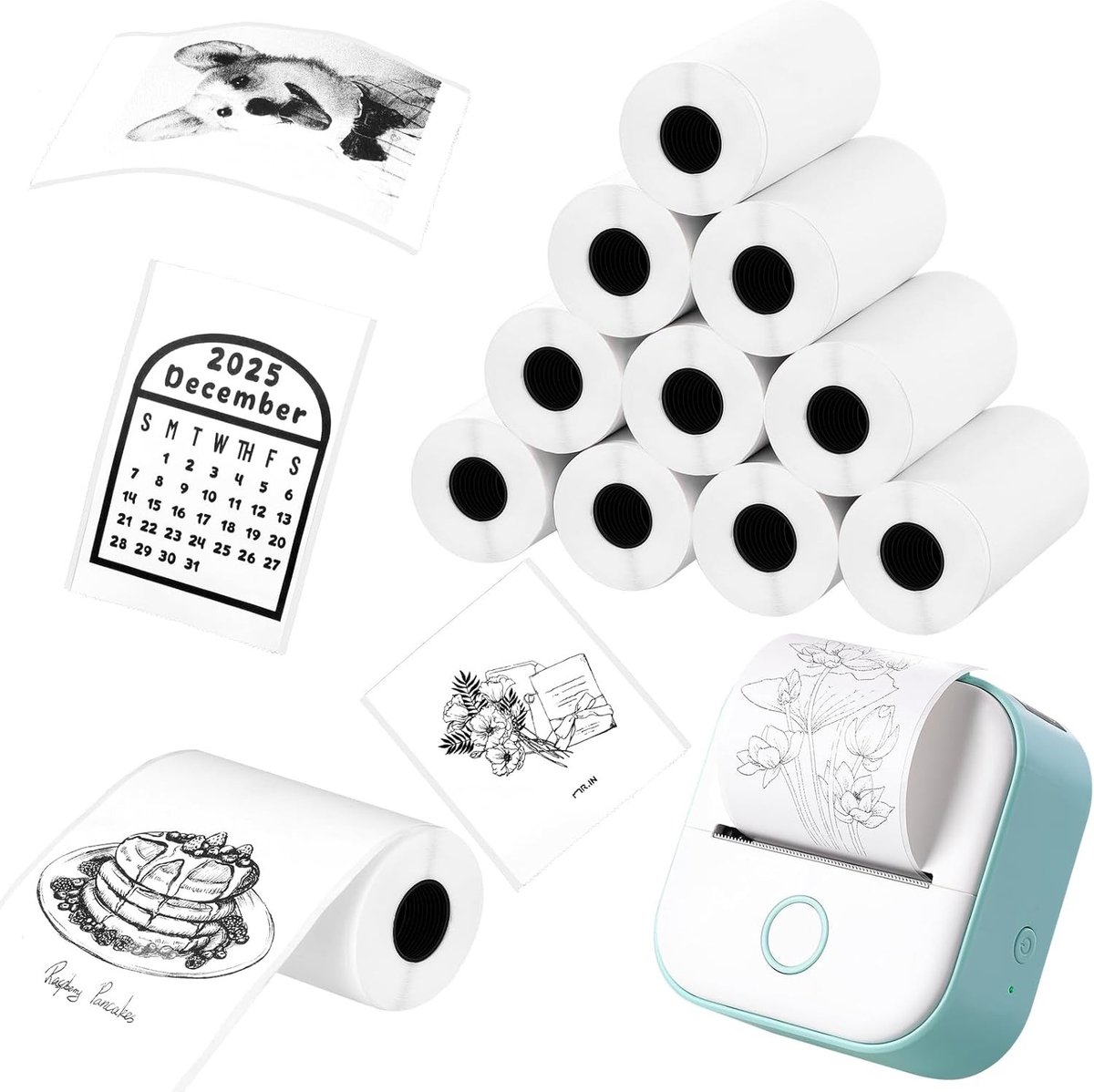 Thermisch papier rollen 53 x 28mm - zelfklevend - veelzijdig gebruik - ideaal voor notities - ShopVlot
