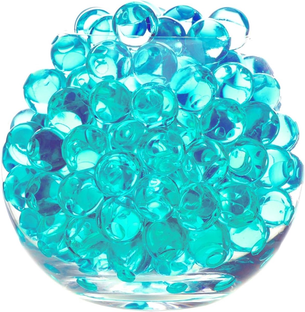 Waterparels voor planten, 50 g waterkralen voor decoratieve vaas, drijvende kaarsen, parels, plantenvuller, bloemen in vazen, bruiloftsmiddenstuk, vazenvulling (hemelsblauw)