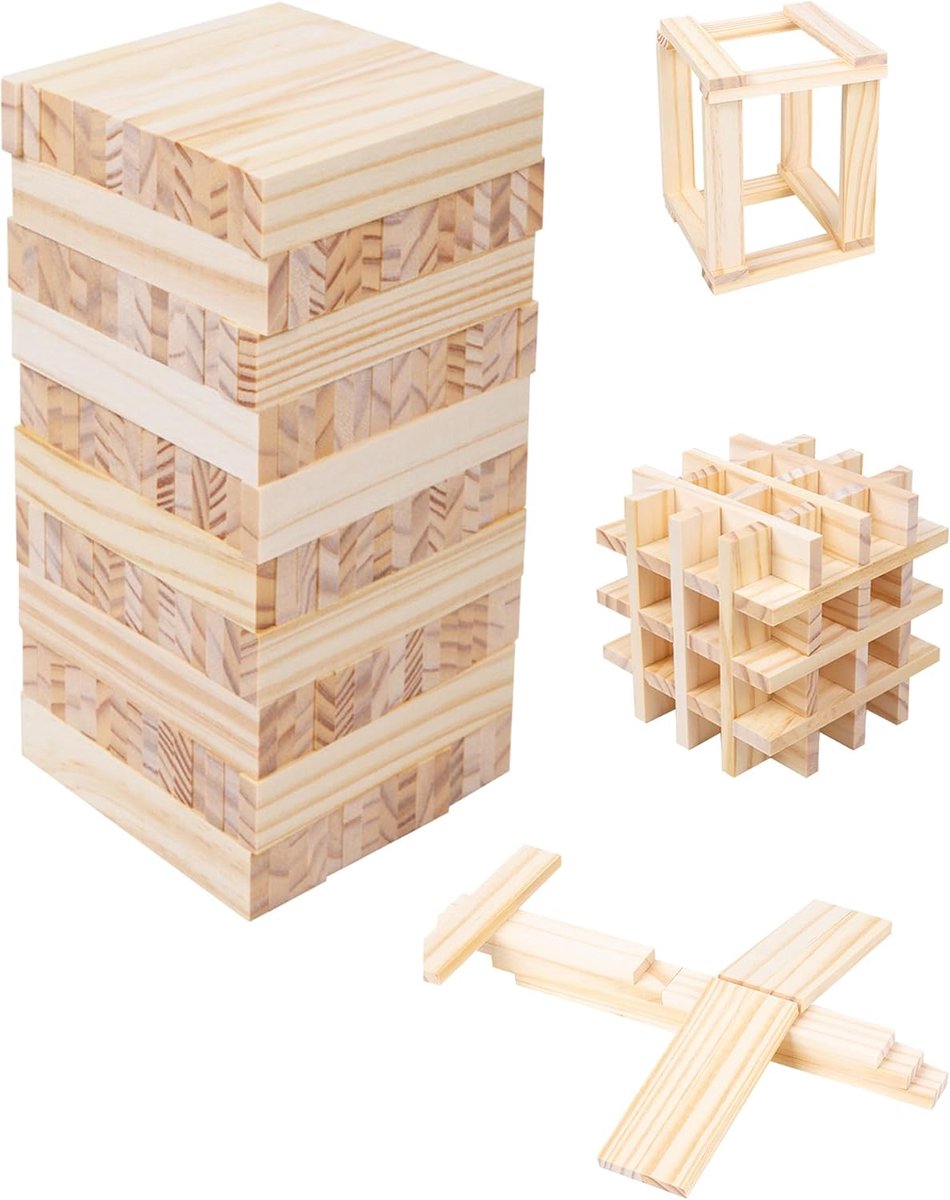 Houten blokjes om te knutselen, 120x24x8mm, nutselblokjes van grenenhout, knutselhout, knutselblokken voor DIY-projecten, decoratie, kerst, cadeau voor kinderen