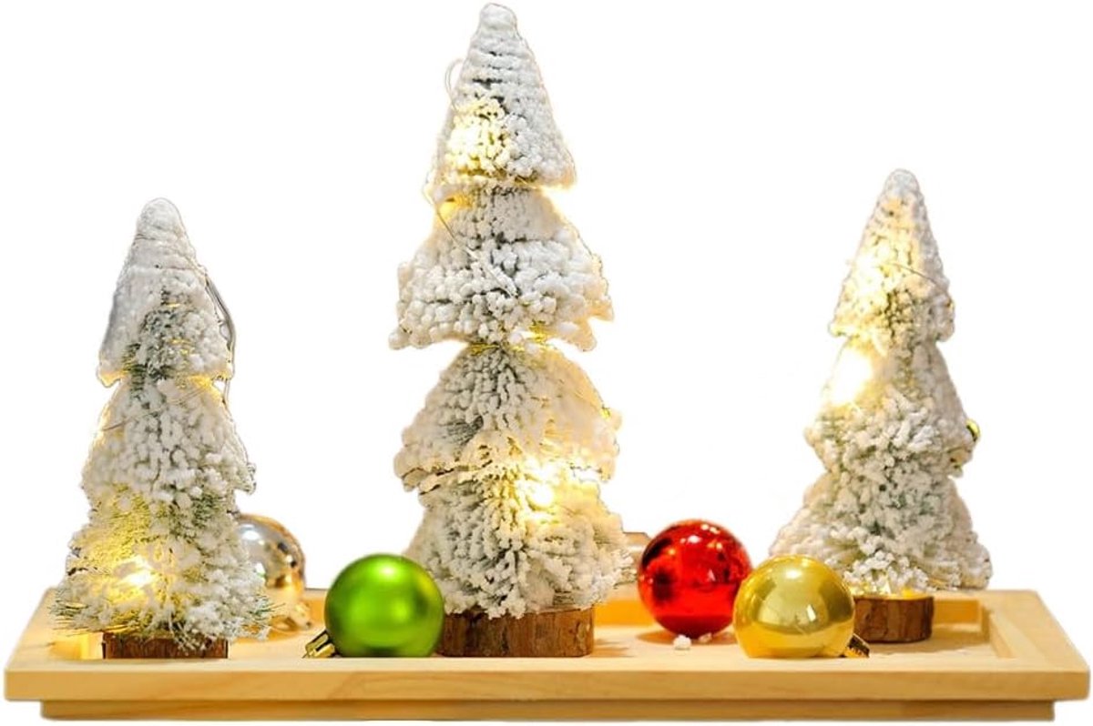 sneeuw bedekte kerstboomstandaard ornament voor feestelijke vakantiedecoratie en vieringen (Typ C)