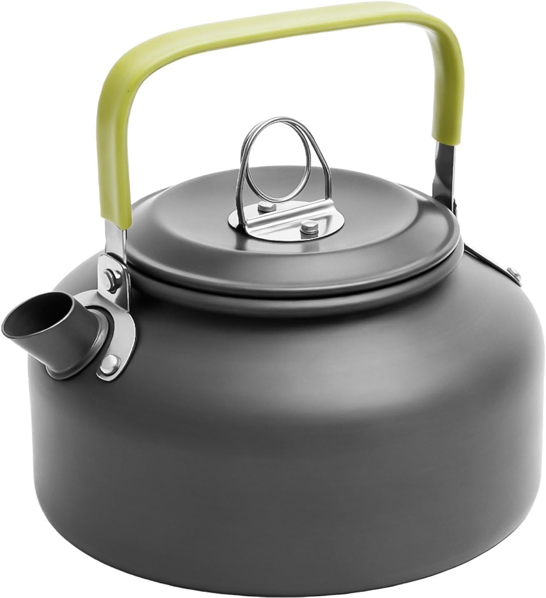 Campingwaterkoker, 0,8 l, ultralichte aluminium theeketel, camping, draagbaar, waterketel, koffiepot, theepot, kookketel met handvat tegen verbranding, voor outdoor, picknick, wandelen