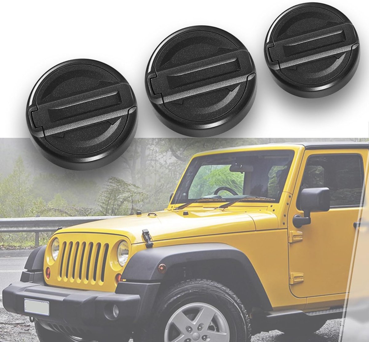 magnetische deurslotafdekking voor 2018-2024 Wrangler JL en Gladiator JT, sleutelgatbescherming, accessoires, voor JEEP Wrangler