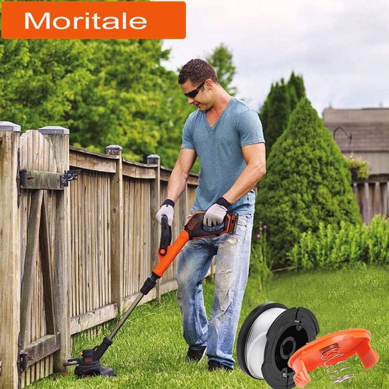 Spoelen voor Black & Decker grastrimmer (lengte 9,1 m diameter, diameter 1,65 mm), spoelen met nylondraden voor draadsnijder A6481 A6485 AF-100 (Black & Decker AF-100, 2 stuks) — afbeelding 4