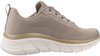 Sneaker Skechers BOBS B FLEX HI beige avec semelle blanche et accents dorés.