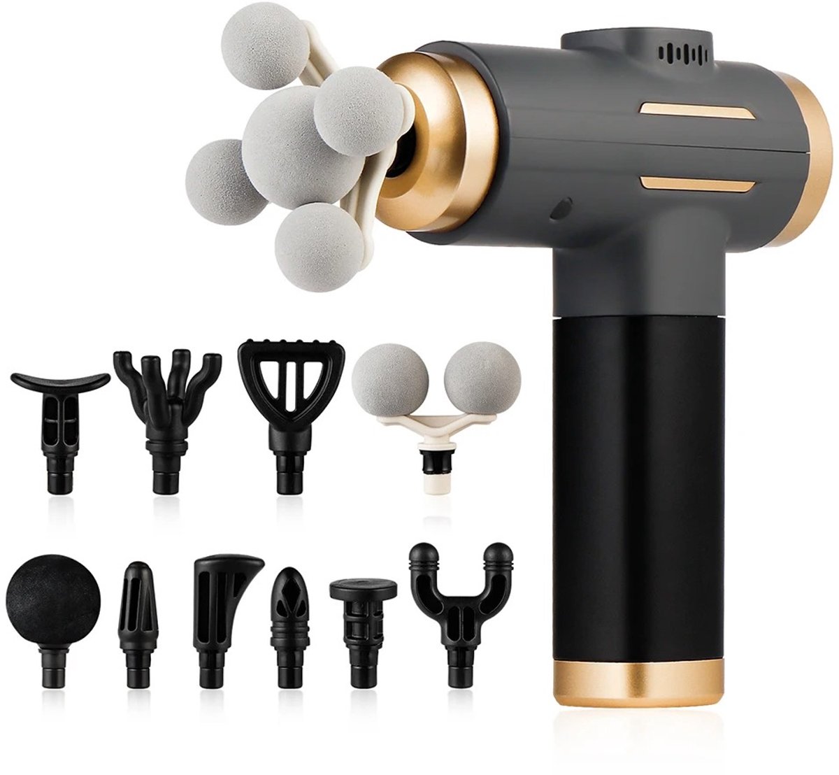 North Collective MuscleRelief Pro - Massage Gun 11-in-1 - Massage Gun Professioneel - Massage Apparaat - 99 Snelheden – 11 Massagekoppen – Diepe Spiermassage – USB-C Oplaadbaar