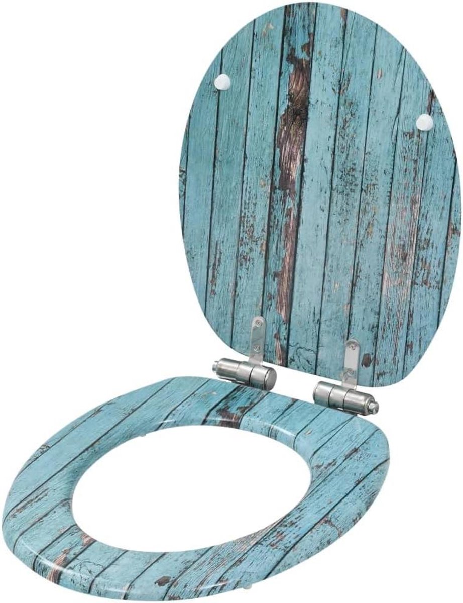 Toiletzitting Houtdesign - Toiletdeksel - Badkamer Vernieuwen - Soft Close Functie - Universeel Verstelbaar - Antiek Hout