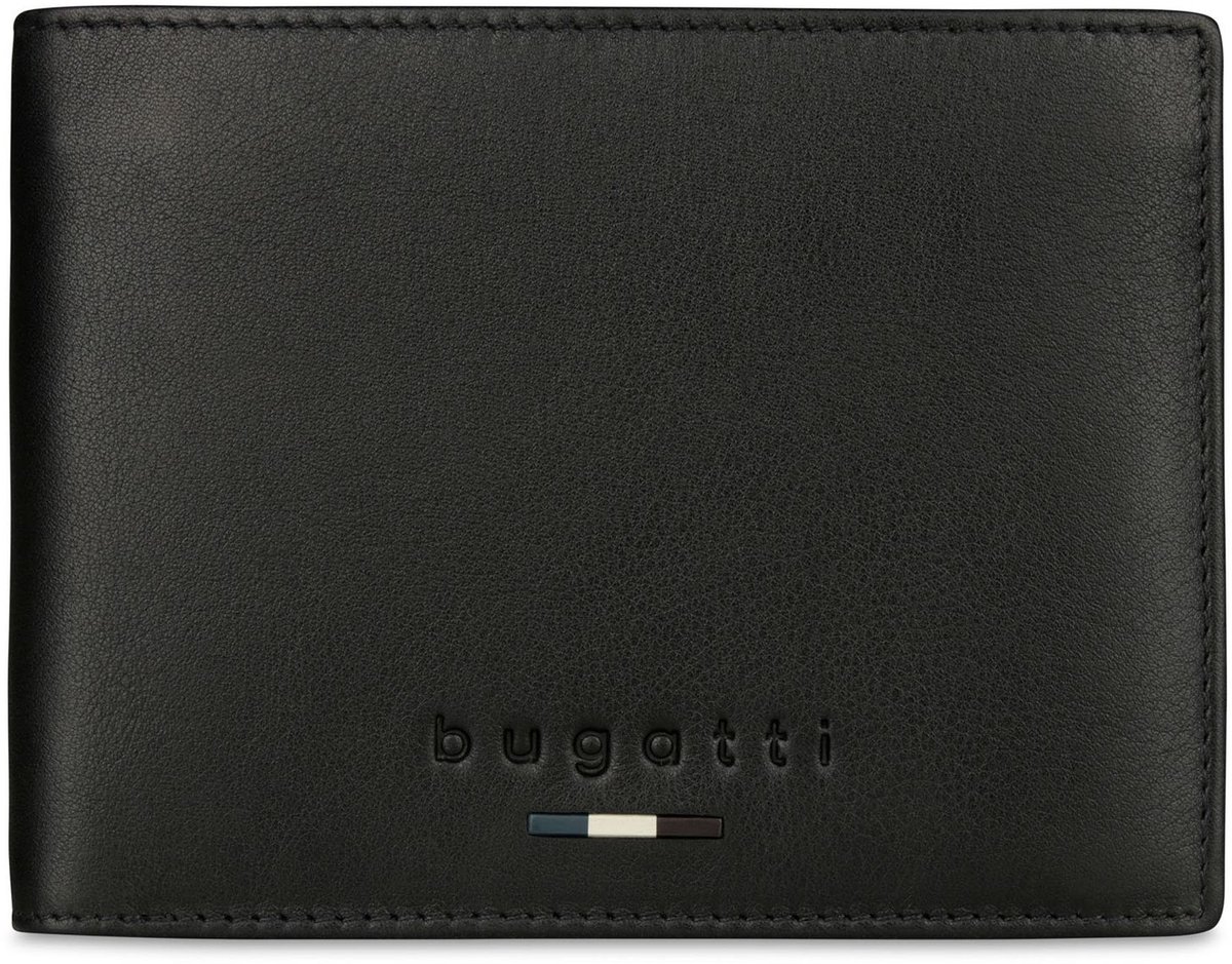 bugatti portemonnee Romeo Wallet With Flap Black zwart