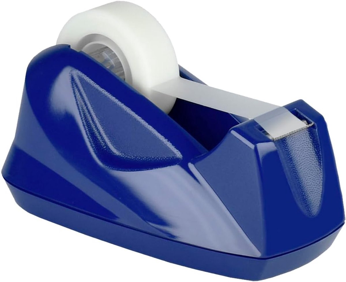 Tape Dispenser Premium Plakbandhouder Tafelplakband met Anti-Slip (Blauw Kleur)