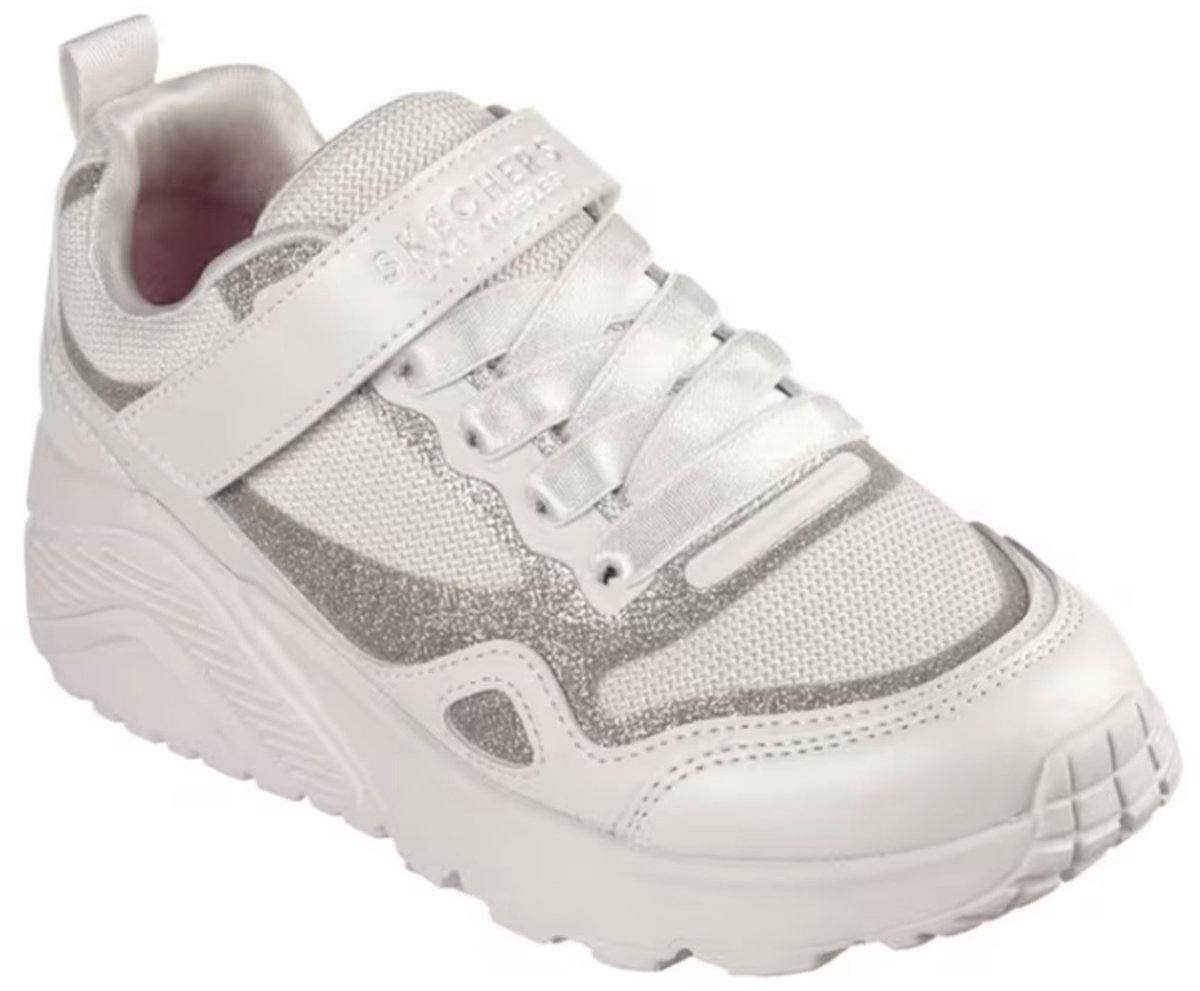 SKECHERS UNO LITE GLISTEN STEPS, 310479L-OFWT, Unisex, White
