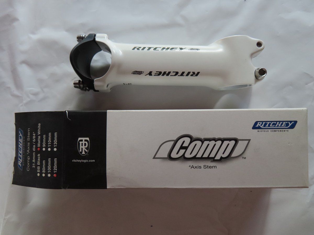 Ritchey - Axis Stem - 31.8 mm dia /6/84° - Matte White - 120mm
