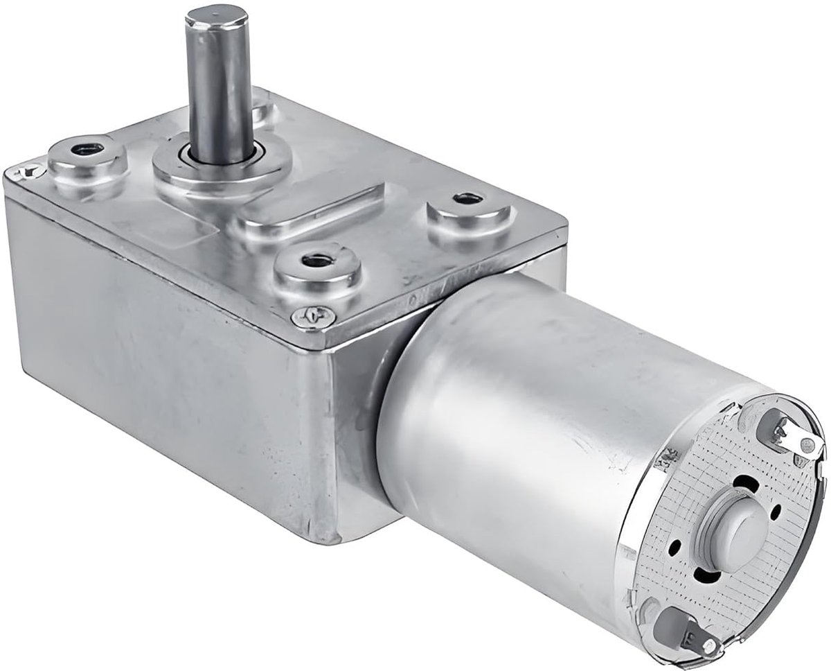 SnelShoppen - DC 12V Elektrische Motor, Hoge Koppel Tandwielmotor, CW/CCW Reversible Gearbox Motor (6RPM) voor Deuren en Ramen