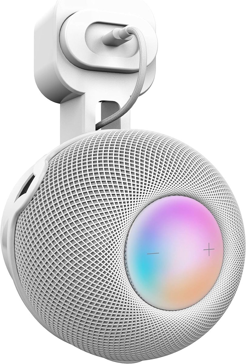 HomePod Mini Wall Mount, Robust Wall Mount for HomePod Mini Speaker, Space Saving, Excellent Cable Management - ShopVlot