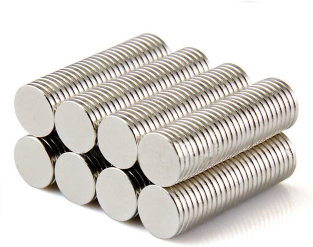 Mini magneten 8 x 1 mm - ronde magneten - hoge magnetische kracht - ideaal voor whiteboards - ShopVlot