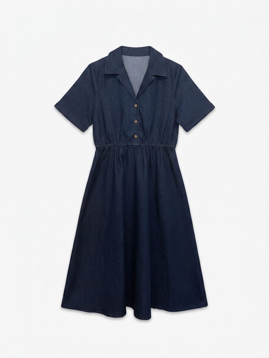 Vero Moda Denim jurk VMKIARA Midi-jurk
