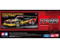 Tamiya Modelbouwpakket Auto - 47526 RC Auto - 1978 Ford Zakspeed Capri Turbo Mampe - TT-02 Chassis - Cup NL Certificaat RC Plastic - 1:10 - Modelbouw