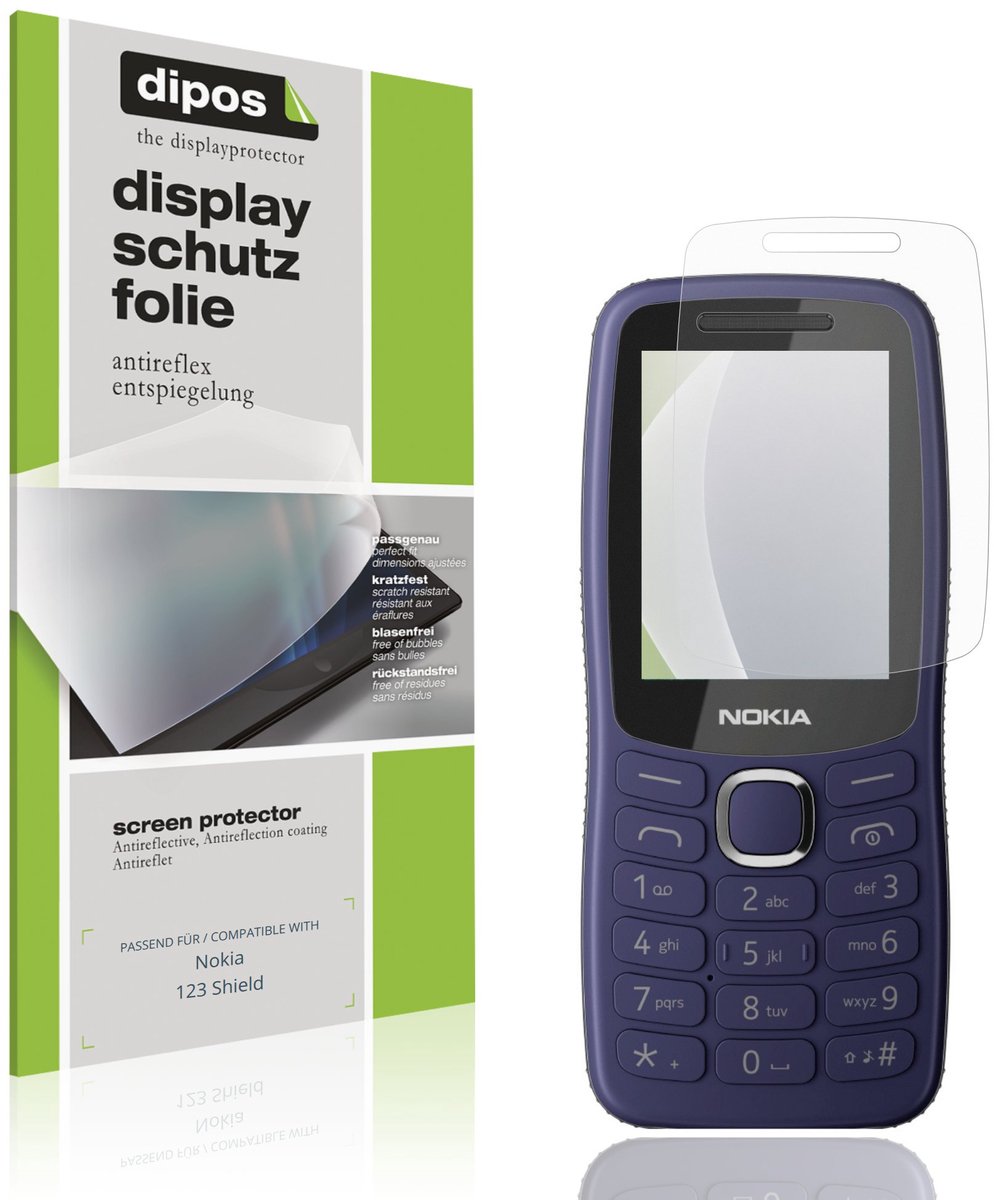 dipos – 4x Matte Beschermfolie geschikt voor Nokia 123 Shield | Krasbestendige & antireflecterende Screenprotector Ultra-Thin