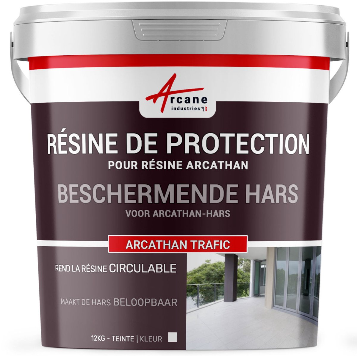 Beloopbare afwerkingshars voor plat dak en dakterras: ARCATHAN TRAFIC