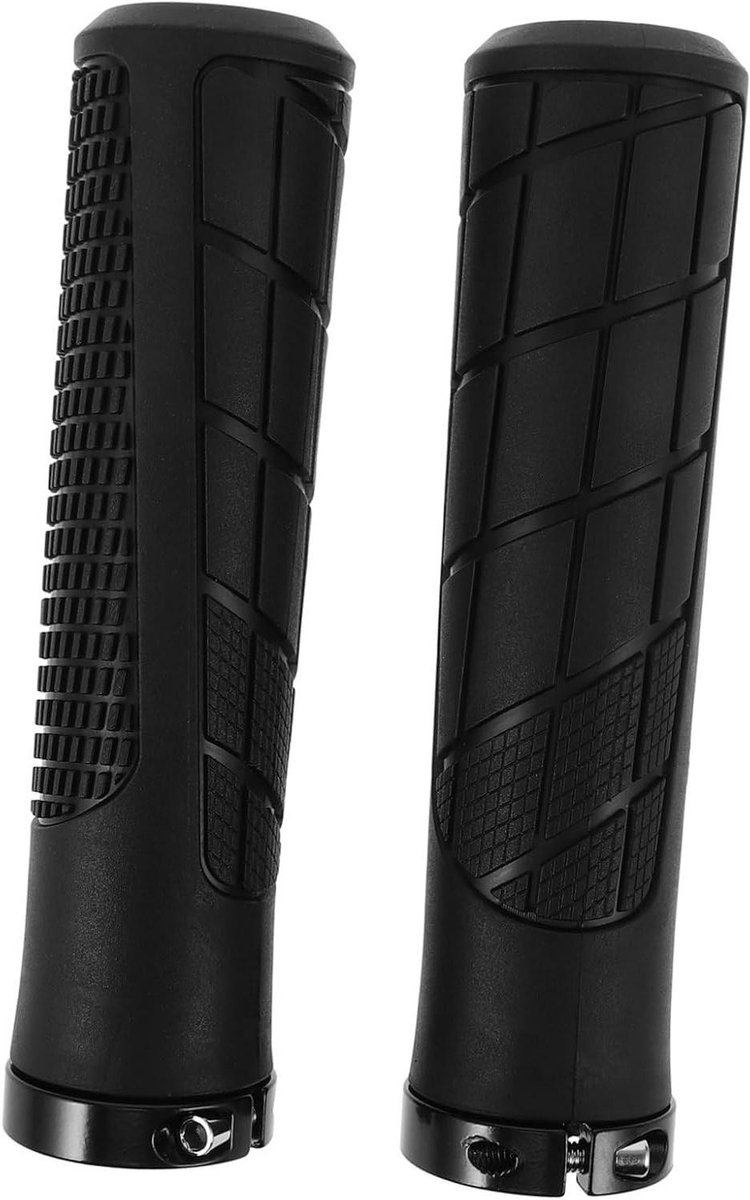 Fiets Handvatten - Fietshandgrepen Rubber - Comfortabel Fietsen - Antislip Ontwerp - 14 cm - Zwart